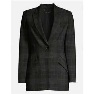 Elie Tahari Black Plaid Blazer